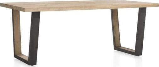 Metalox eetkamertafel 200 x 100 cm - bruin - Afbeelding 2