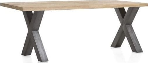 Metalox eetkamertafel 200 x 100 cm - bruin - Afbeelding 2