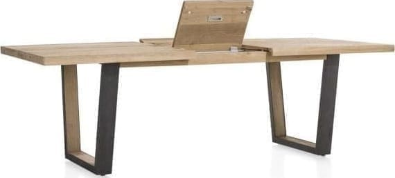 Metalox uitschuiftafel 190(+50)x100cm - bruin - Afbeelding 4