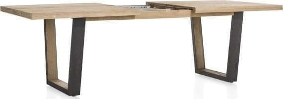 Metalox uitschuiftafel 190(+50)x100cm - bruin - Afbeelding 5