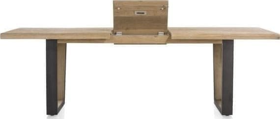 Metalox uitschuiftafel 190(+50)x100cm - bruin - Afbeelding 9
