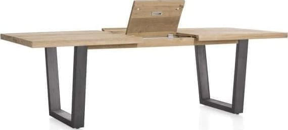 Metalox uitschuiftafel 190(+50)x100cm - bruin - Afbeelding 4
