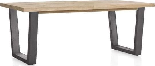 Metalox uitschuiftafel 190(+50)x100cm - bruin - Afbeelding 6