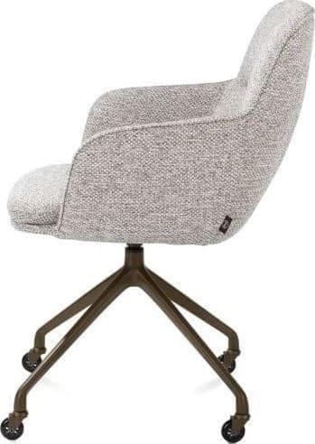 Mateo armstoel - wielen - steelbrown - kiezel - Afbeelding 4