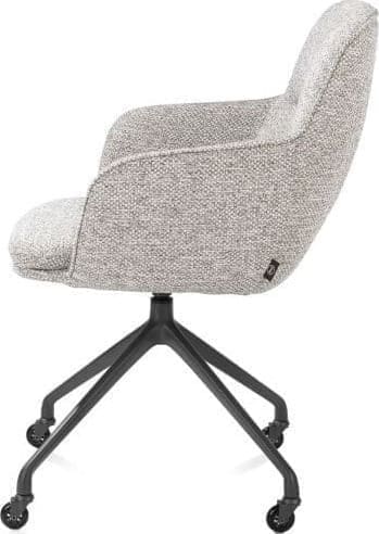 Mateo armstoel - wielen - graphiet - kiezel - Afbeelding 4