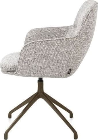 Mateo armstoel - draaibaar - steelbrown - kiezel - Afbeelding 4