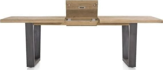 Metalox uitschuiftafel 190(+50)x100cm - bruin - Afbeelding 10
