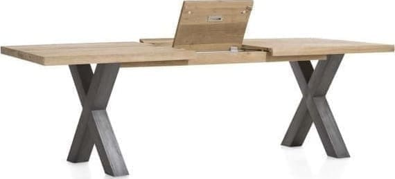 Metalox uitschuiftafel 190(+50)x100cm - bruin - Afbeelding 4