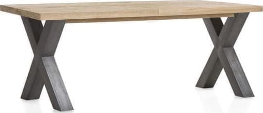 Metalox uitschuiftafel 190(+50)x100cm - bruin - Afbeelding 6