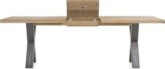 Metalox uitschuiftafel 190(+50)x100cm - bruin - Afbeelding 9