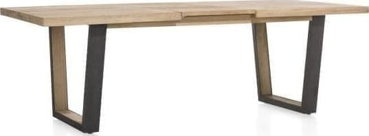 Metalox uitschuiftafel 160(+50)x100cm - bruin - Afbeelding 2