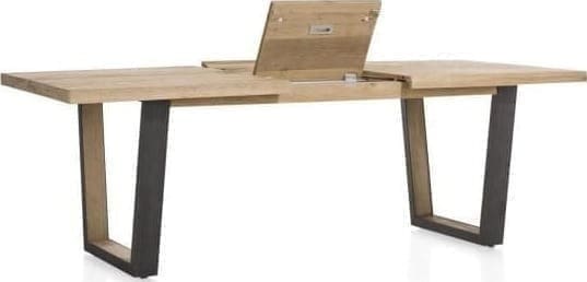 Metalox uitschuiftafel 160(+50)x100cm - bruin - Afbeelding 4