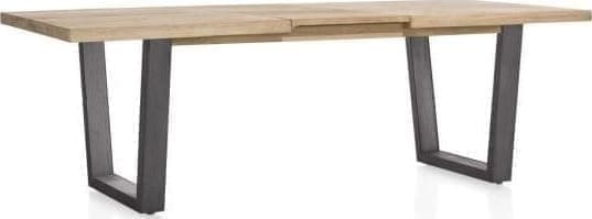 Metalox uitschuiftafel 160(+50)x100cm - bruin - Afbeelding 2