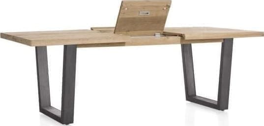 Metalox uitschuiftafel 160(+50)x100cm - bruin - Afbeelding 4