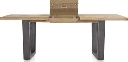 Metalox uitschuiftafel 160(+50)x100cm - bruin - Afbeelding 10