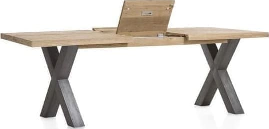 Metalox uitschuiftafel 160(+50)x100cm - bruin - Afbeelding 4
