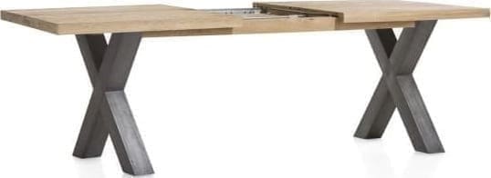 Metalox uitschuiftafel 160(+50)x100cm - bruin - Afbeelding 5