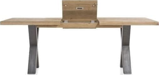 Metalox uitschuiftafel 160(+50)x100cm - bruin - Afbeelding 10
