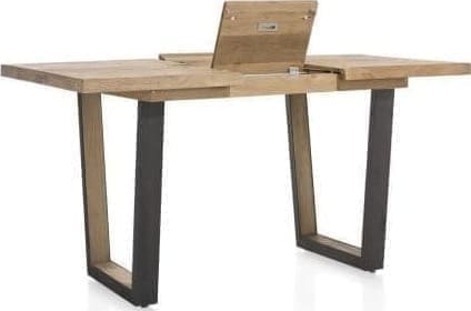 Metalox uitschuif-bartafel 140(+50)x90cm - bruin - Afbeelding 4