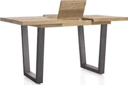 Metalox uitschuif-bartafel 140(+50)x90cm - bruin - Afbeelding 4