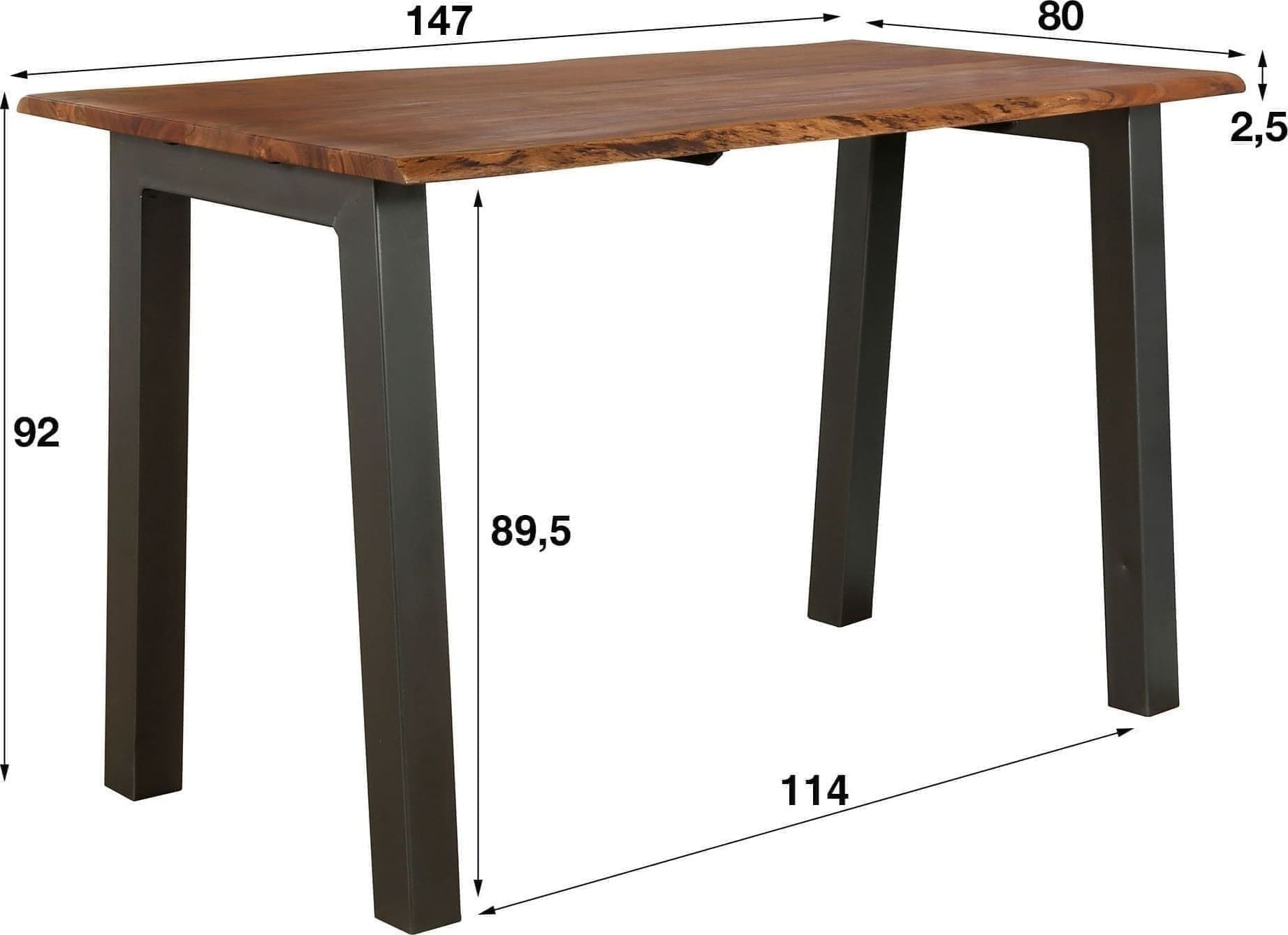 Bartafel 147 Edge - Massief Acacia Naturel Bullcraft Bartafel 2504/15