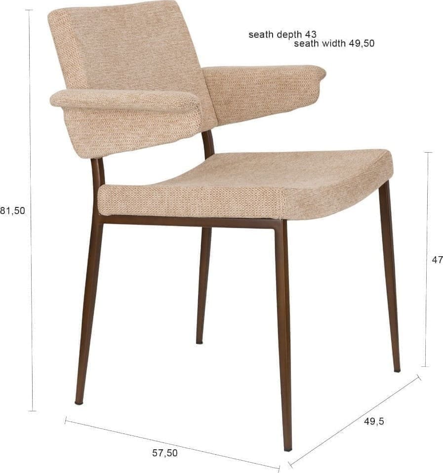 Armstoel Portland Beige - Afbeelding 27