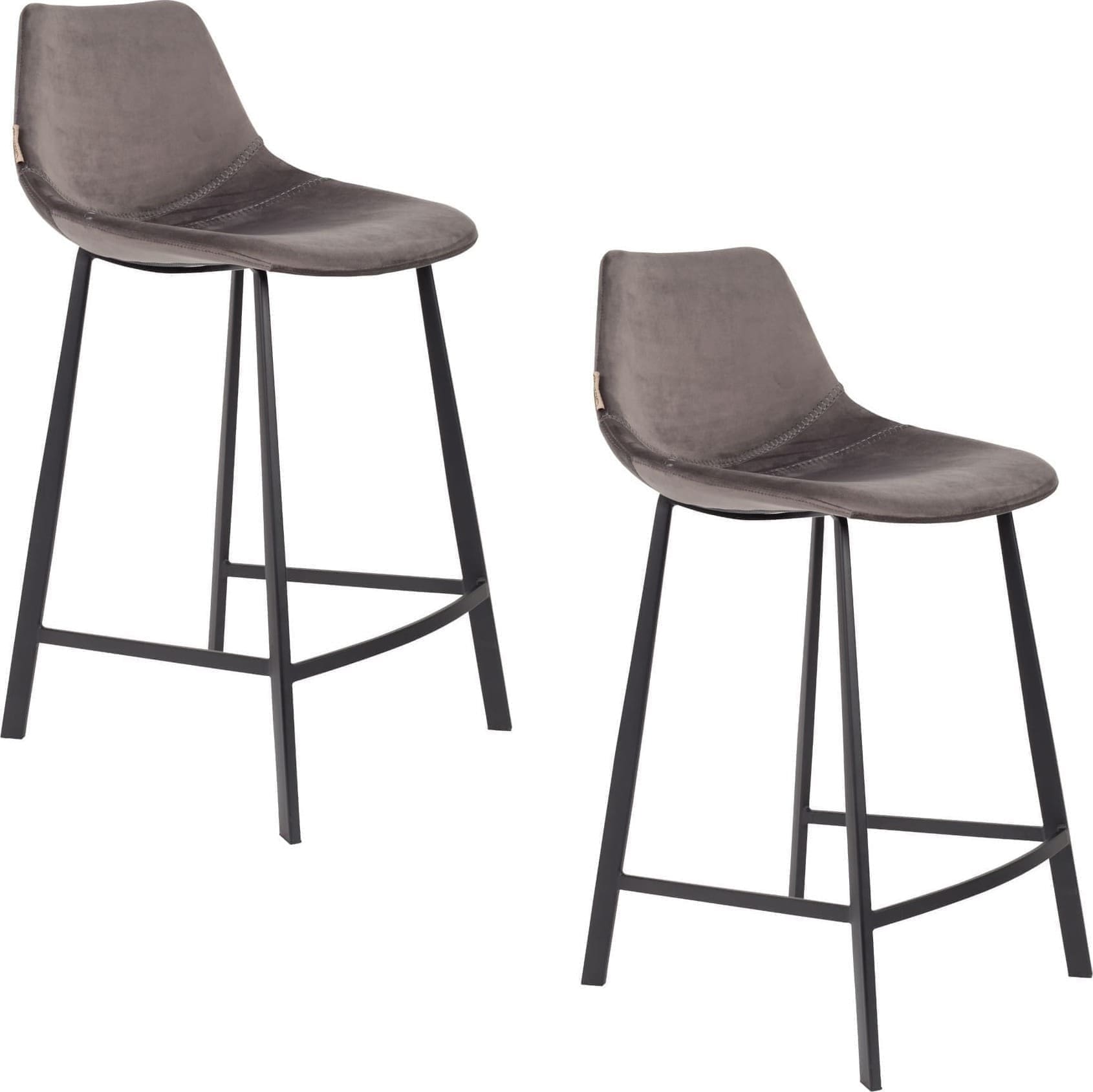 Barstoel Franky Velvet Grey - Afbeelding 14