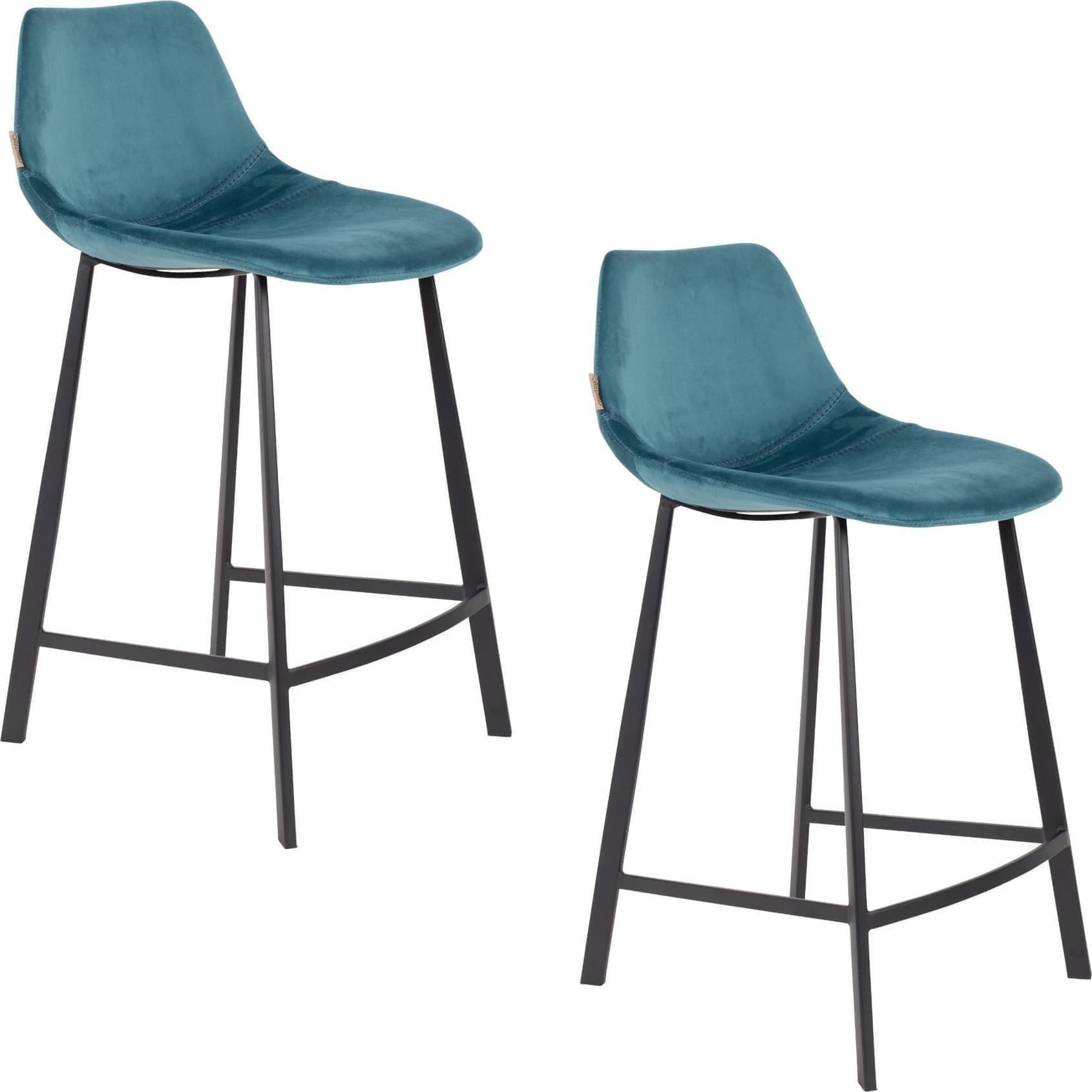 Barstoel Franky Velvet Petrol - Afbeelding 15