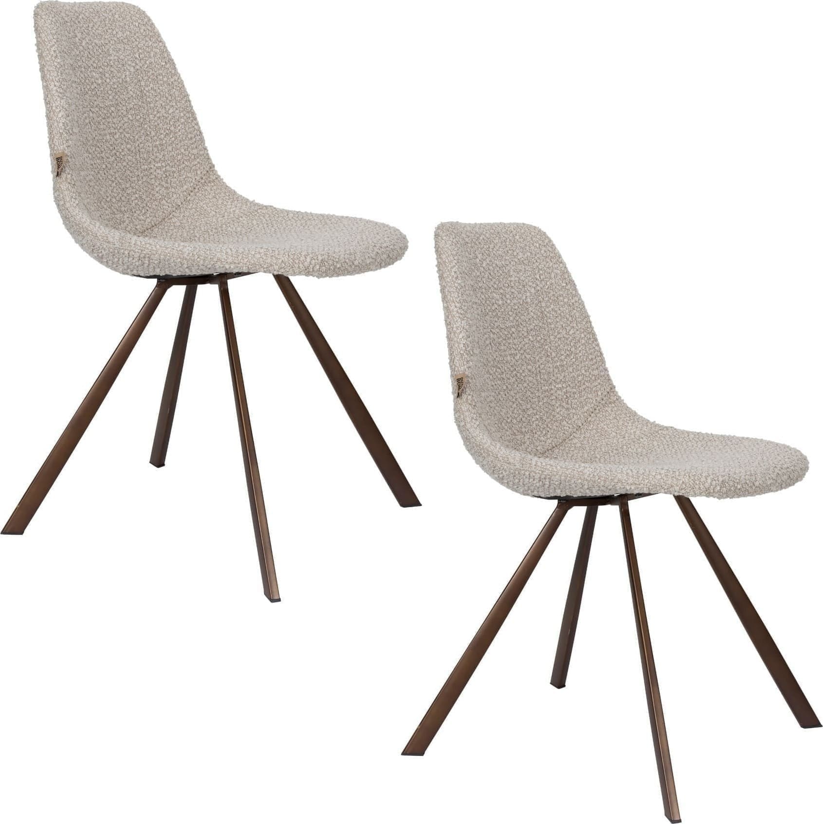 Eetkamerstoel Franky Bouclé Beige - Afbeelding 14