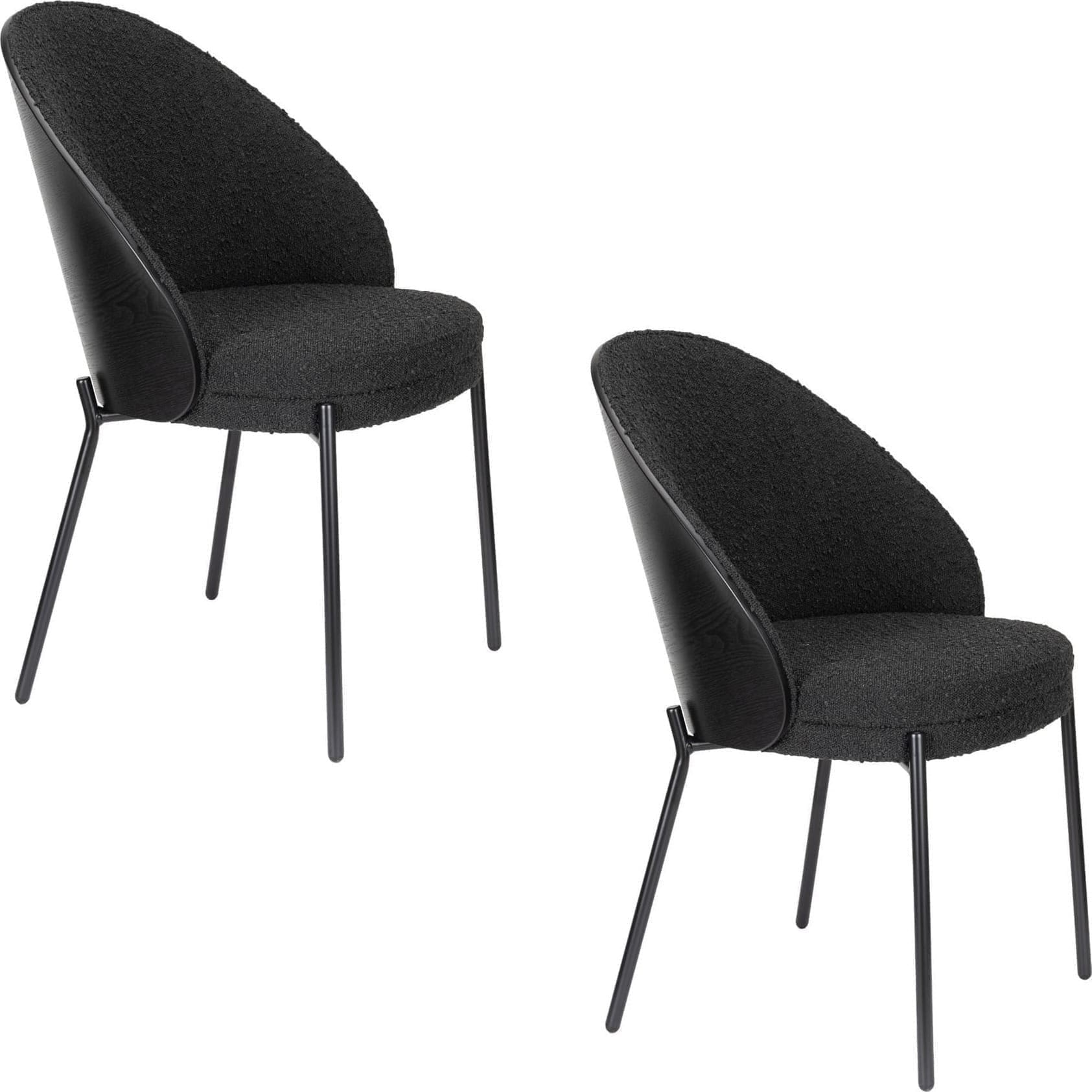 Eetkamerstoel Rodin Bouclé Black - Afbeelding 15