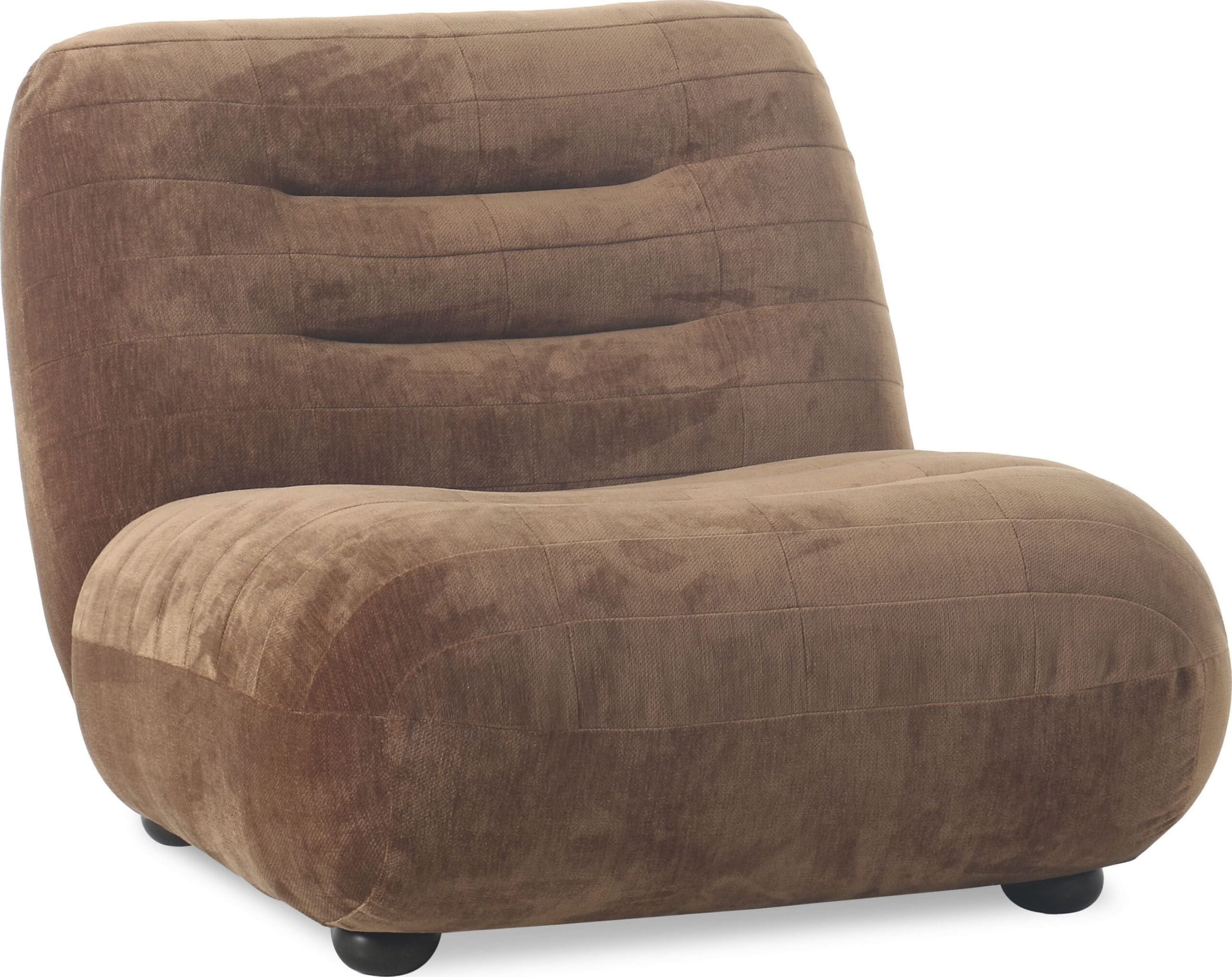 Fauteuil Wyatt Velours Cognac Dutchbone ZVR1000916