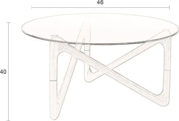 Salontafel Naia Walnut Dutchbone Salontafel ZVR2300328