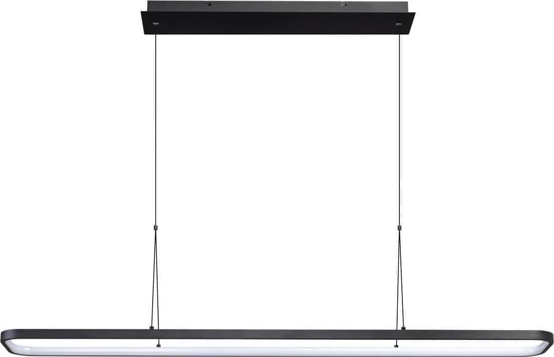 ETH Avenue Hanglamp Led 3 Step Dimmable 2700k 36w 1537Lm 120x20cm Zwart + 2 Mtr Zwart Staaldraad + Memory Plafondbak 60x12x4cm ETH verlichting Hanglamp 05-HL4290-30