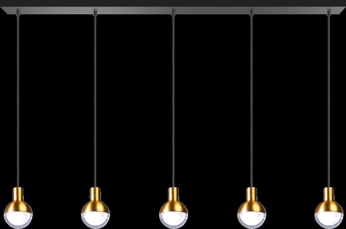ETH Drop Hanglamp 5xGU10 Zwart/mat Messing ETH verlichting Hanglamp 05-HL4248-0230