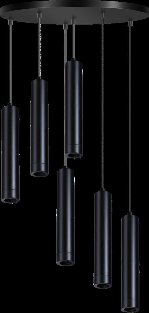 ETH Miller Hanglamp Rond 6x E27 Zwart ETH verlichting Hanglamp 05-HL4560-30