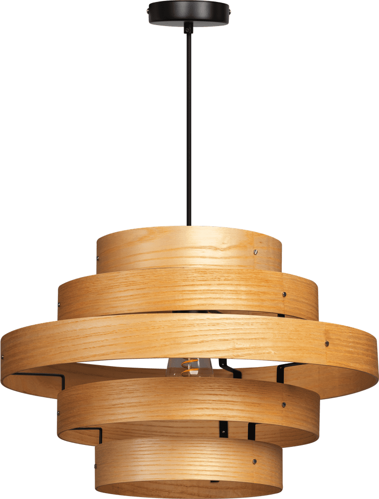 ETH Oaknut Hanglamp 1x E27 5 Rings Hout ETH verlichting Hanglamp 05-HL4452-72
