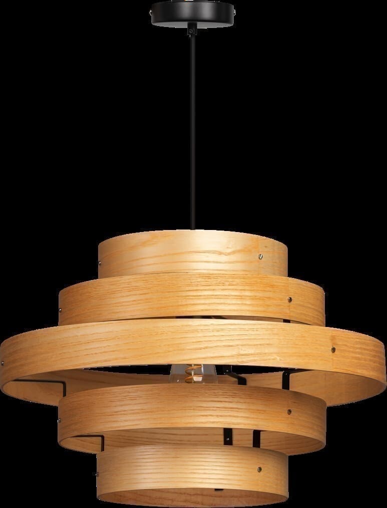 ETH Oaknut Hanglamp 1x E27 5 Rings Hout ETH verlichting Hanglamp 05-HL4452-72