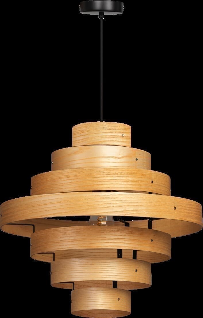 ETH Oaknut Hanglamp 1x E27 7 Rings Hout ETH verlichting Hanglamp 05-HL4453-72