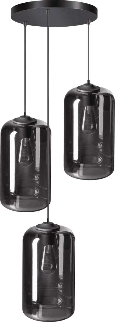 ETH The John Hanglamp 3x E27 Dia.25cm Zwart ETH verlichting Hanglamp 05-HL4394-30