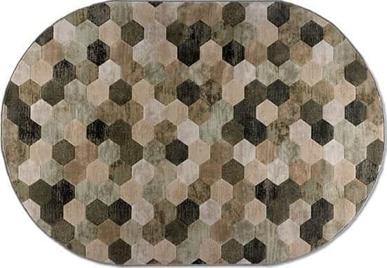 Feelings Wonen meubelen Blackburn (6444) vloerkleed 200x290 ovaal Zwart Vloerkleed