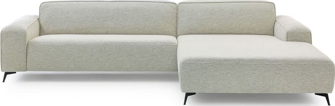 Feelings Wonen meubelen Boaz 2,5-zits verstelbare zitdiepte met longchair Naturel Bank