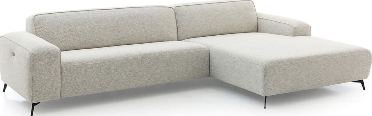 Feelings Wonen meubelen Boaz 2,5-zits verstelbare zitdiepte met longchair Naturel Bank