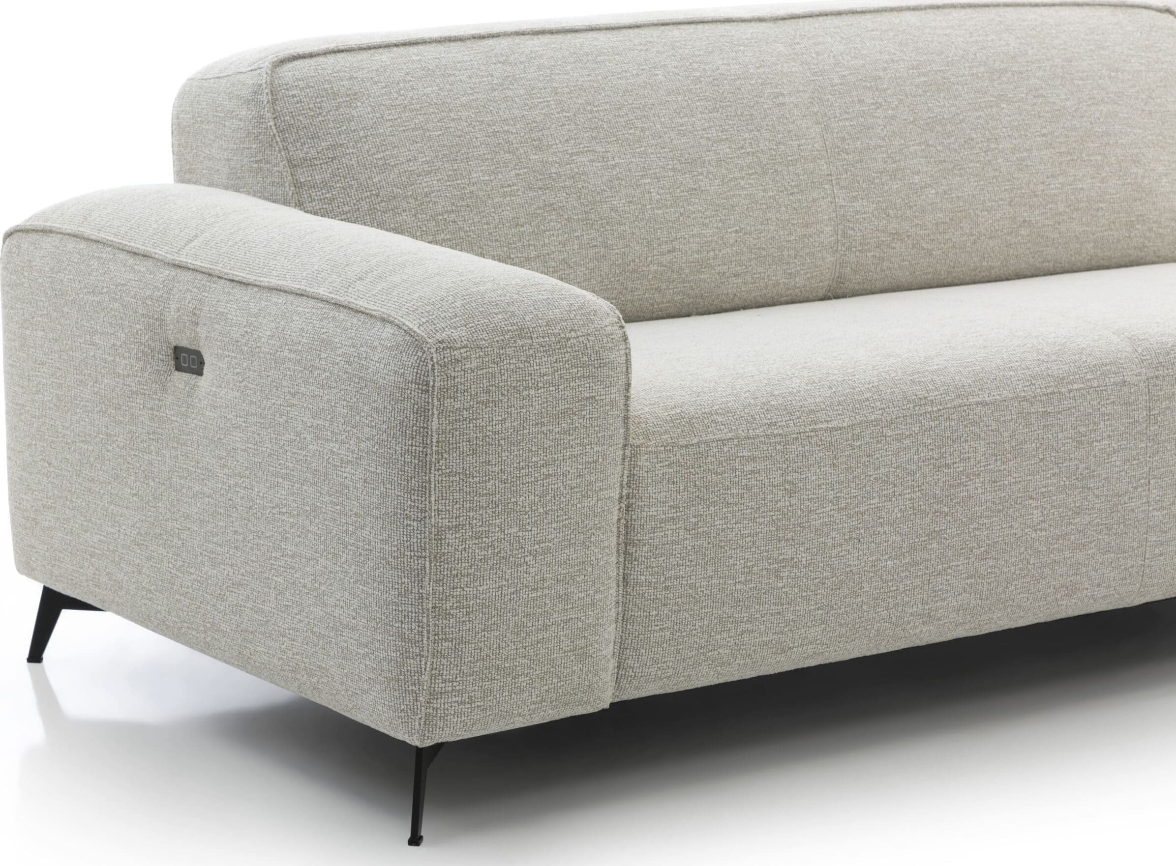 Feelings Wonen meubelen Boaz 2,5-zits verstelbare zitdiepte met longchair Naturel Bank
