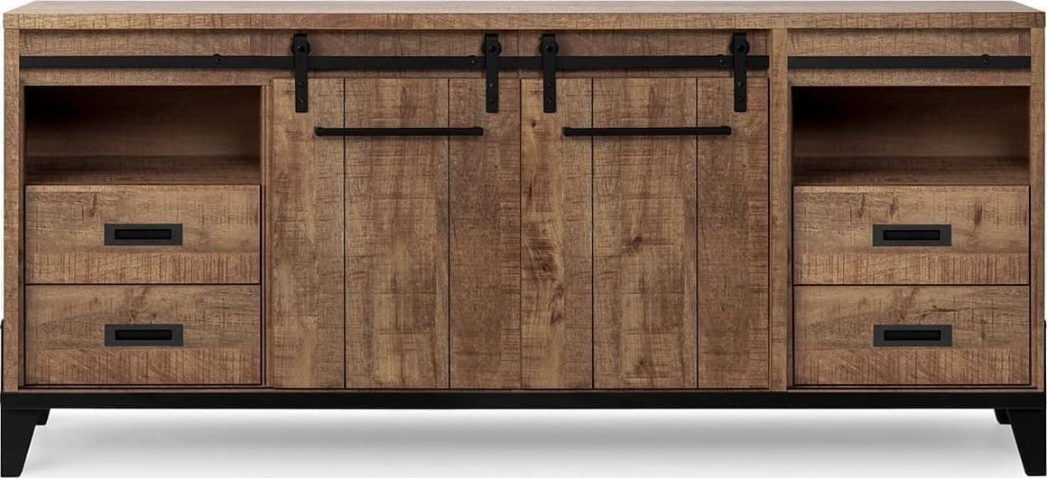 Feelings Wonen meubelen Camino dressoir dark mango Bruin|Naturel Dressoir