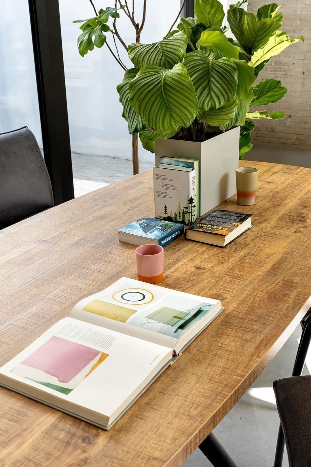 Feelings Wonen meubelen Camino eettafel mango 250cm Bruin|Naturel Eettafel