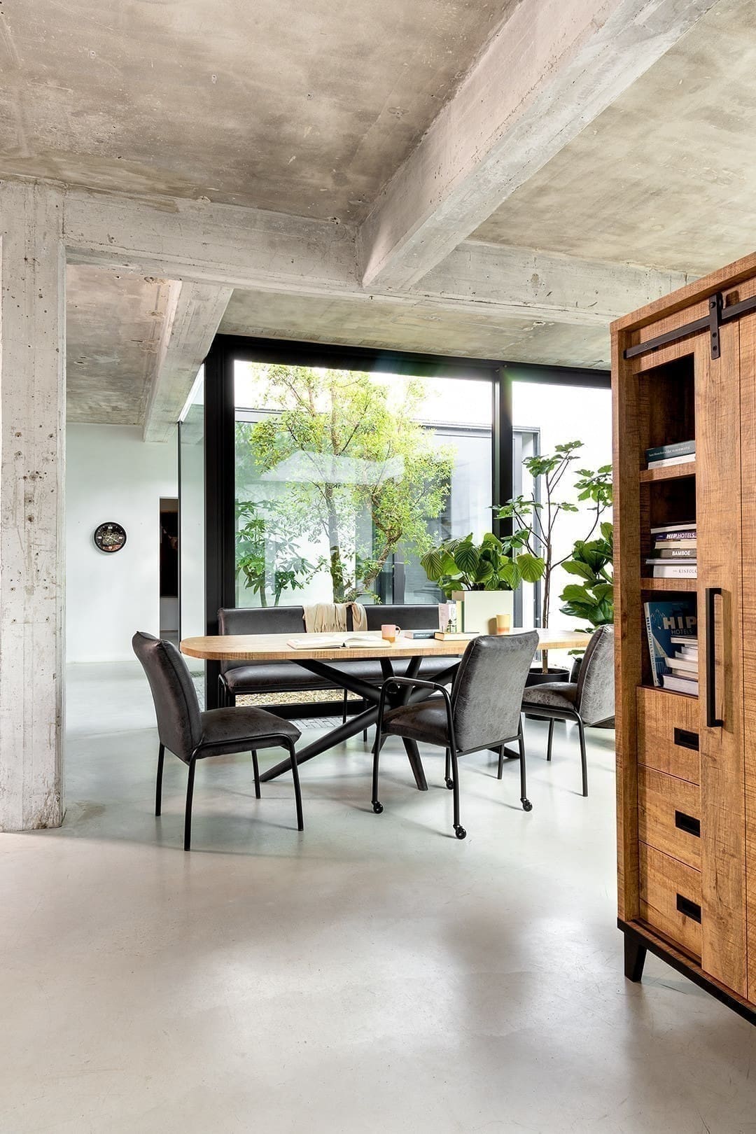 Feelings Wonen meubelen Camino eettafel mango 250cm Bruin|Naturel Eettafel