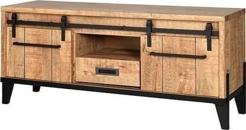 Feelings Wonen meubelen Camino tv-dressoir mango 2D, OV, 1L Bruin|Naturel Dressoir