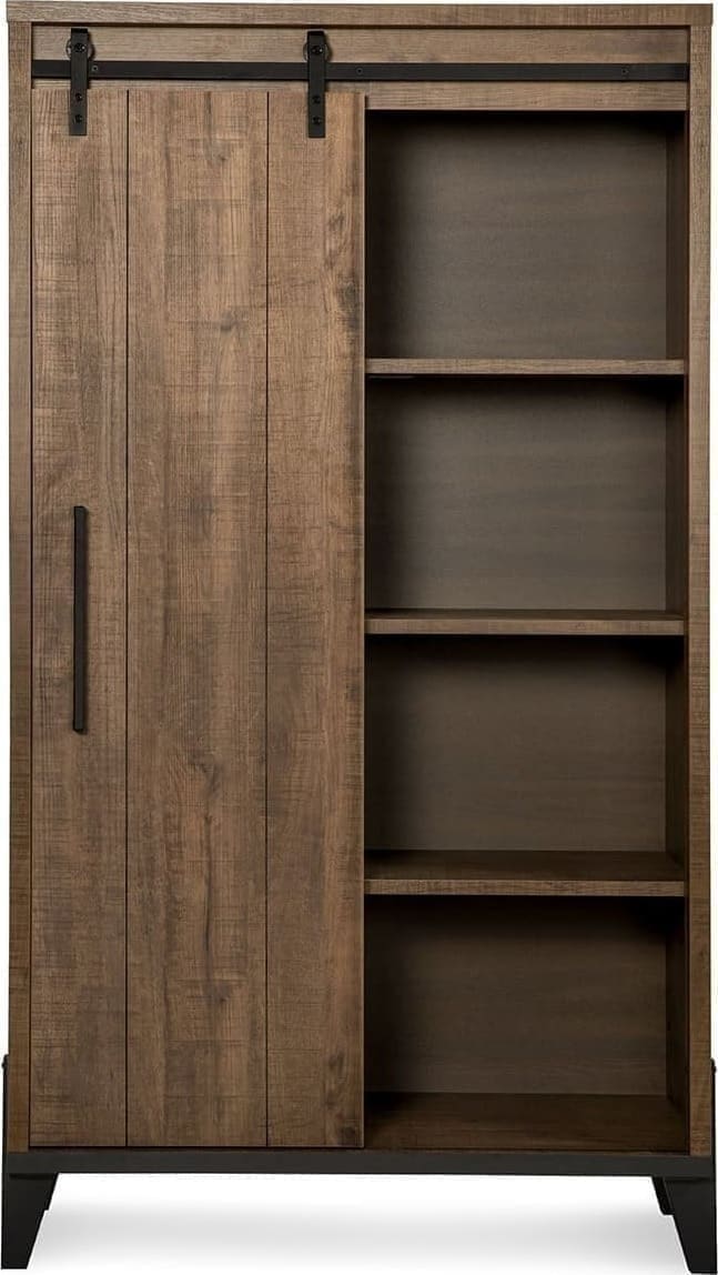 Feelings Wonen meubelen Camino wandkast dark mango 1D, 3L, OV Bruin|Naturel Bergkast