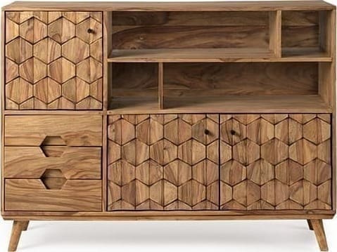 Feelings Wonen meubelen Miguel dressette 3D + 3L + OV Naturel Dressoir