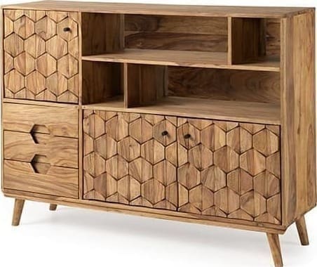 Feelings Wonen meubelen Miguel dressette 3D + 3L + OV Naturel Dressoir